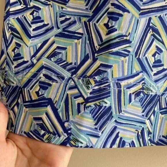 Talbots Geometric Print Skirt, Blue and Green Mini Skirt, Women’s Size 6 - Picture 3 of 10